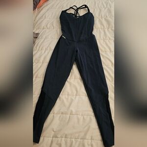 Stretchy One Piece Women’s Jumpsuit Sport Gym Yoga Blue padded bia Brazil XS